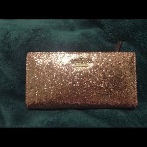 Kate Spade pink sparkle wallet